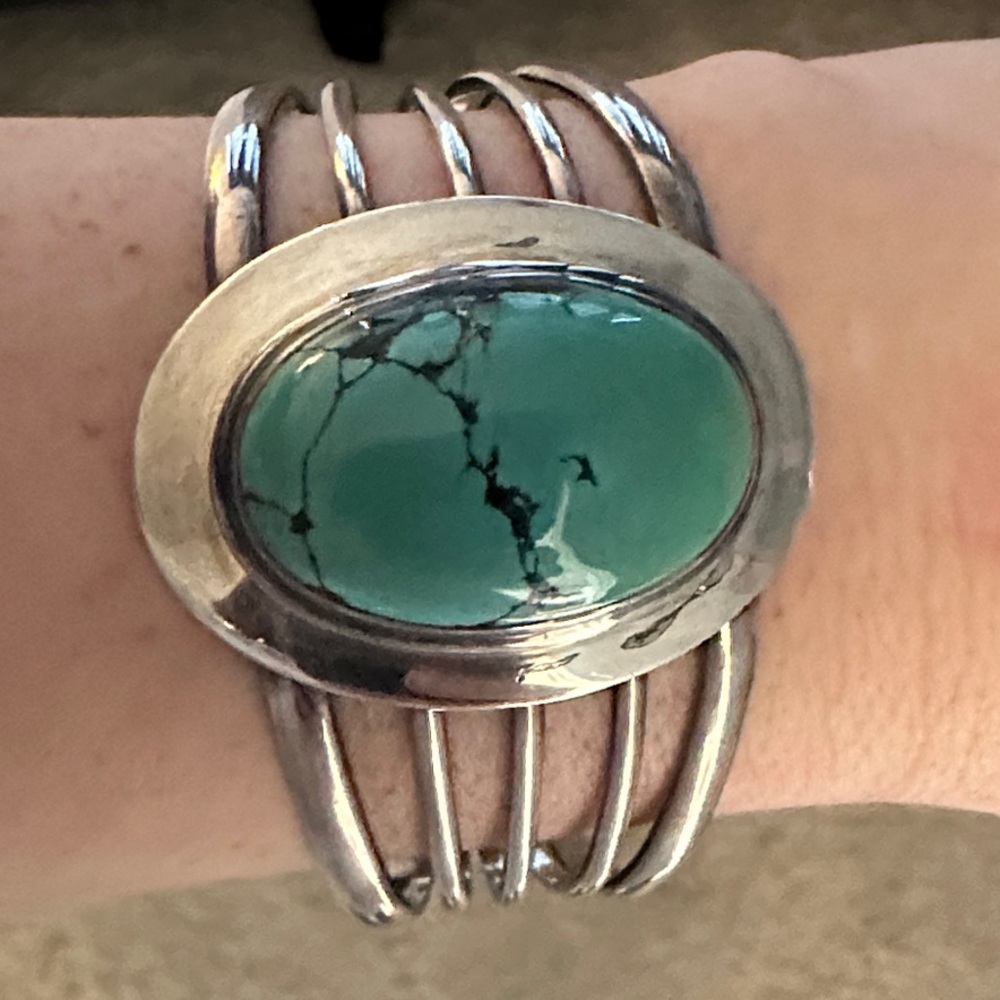 Genuine .925 Silver & Turquoise Bracelet